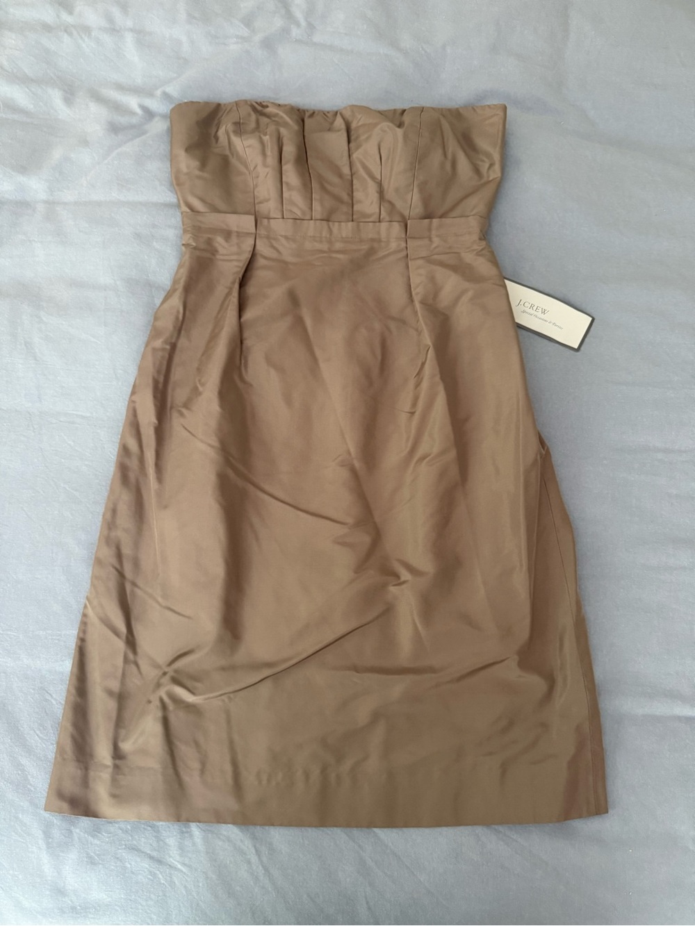 J. Crew Strapless Taupe Party Dress